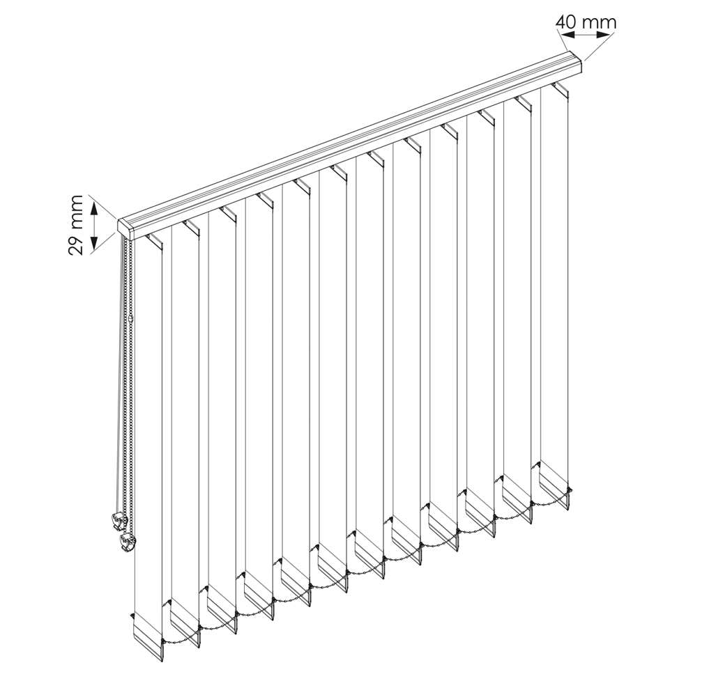 Gráfico de estores verticales